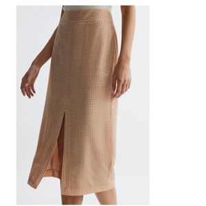 NWT Reiss Brooklyn Embellished High-Rise Midi Skirt | Size US 2/UK 6